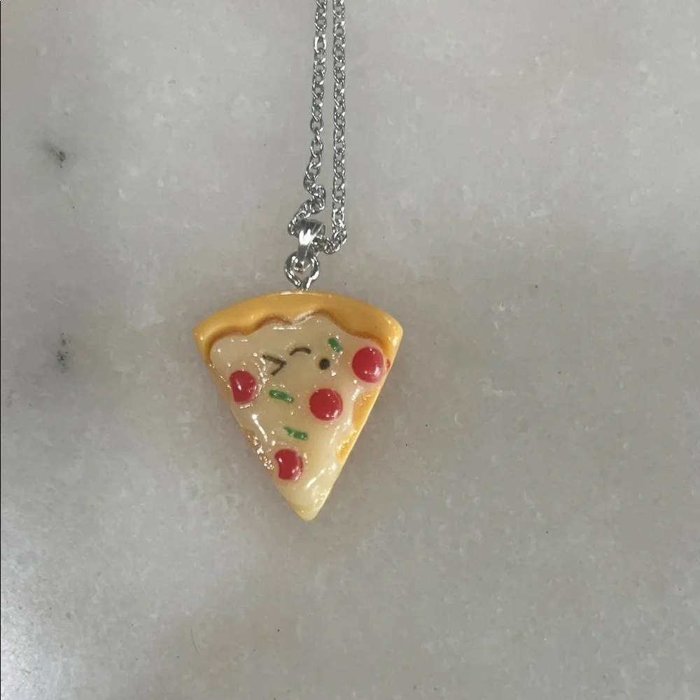 Cheesy Pizza Slice Necklace
